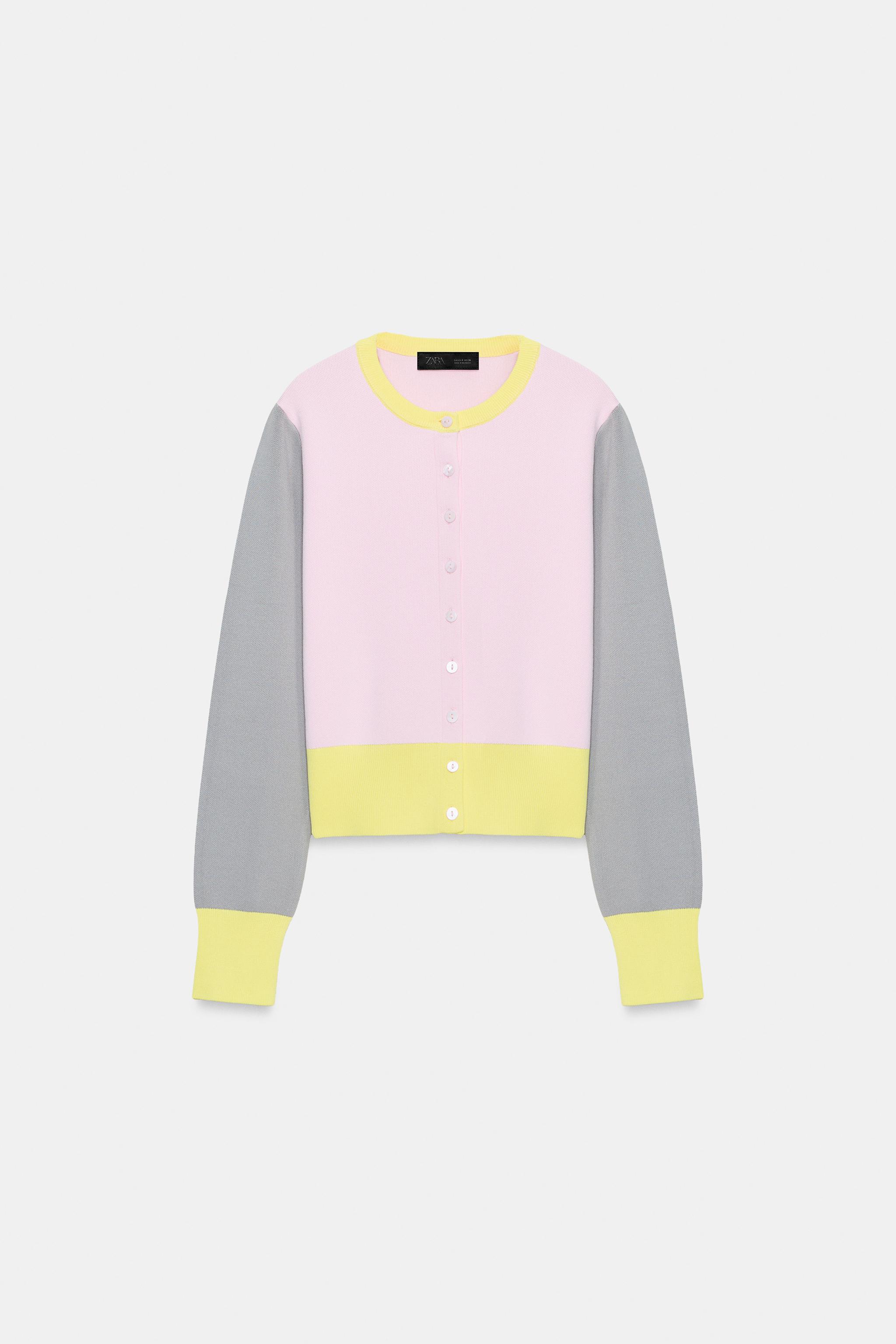 GILET EN MAILLE COLOR BLOCK